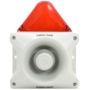 SHA-PAX-110-24-RED CTI Horn/strobe 24VDC 110 Db 80 Tones with 4 Inputs White Body Red Lens, Weather Proof Enclosure