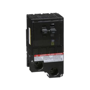 QO2200 Square D Mini Circuit Breaker, Qo, 200A, 2 Pole, 120/240VAC, 10Ka, Plug In Mount